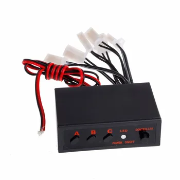 

DC 12V 6 Ways LED Car Strobe Flash Light Lamp Emergency Flashing Controller Box