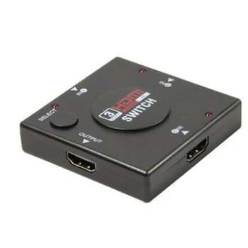 

Marsnaska Mini 3 Port HDMI Switch Switcher Splitter 3 input 1 Output Box HDMI Selector for PS3 PS4 Smart HDTV 1080P