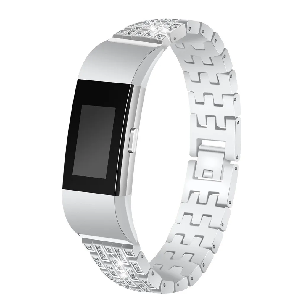 Браслеты из нержавеющей стали ремешок для часов Ремешок для Fitbit Charge 2