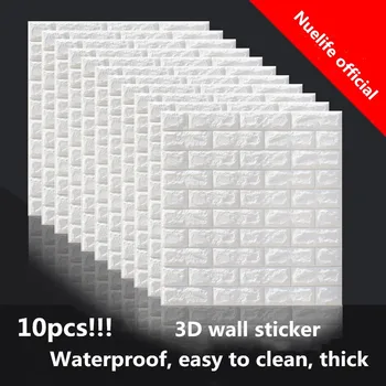 

10pcs Wallpaper self-adhesive 3d brick wall sticker waterproof anti-collision foam soft package bedroom kids room wall sticker