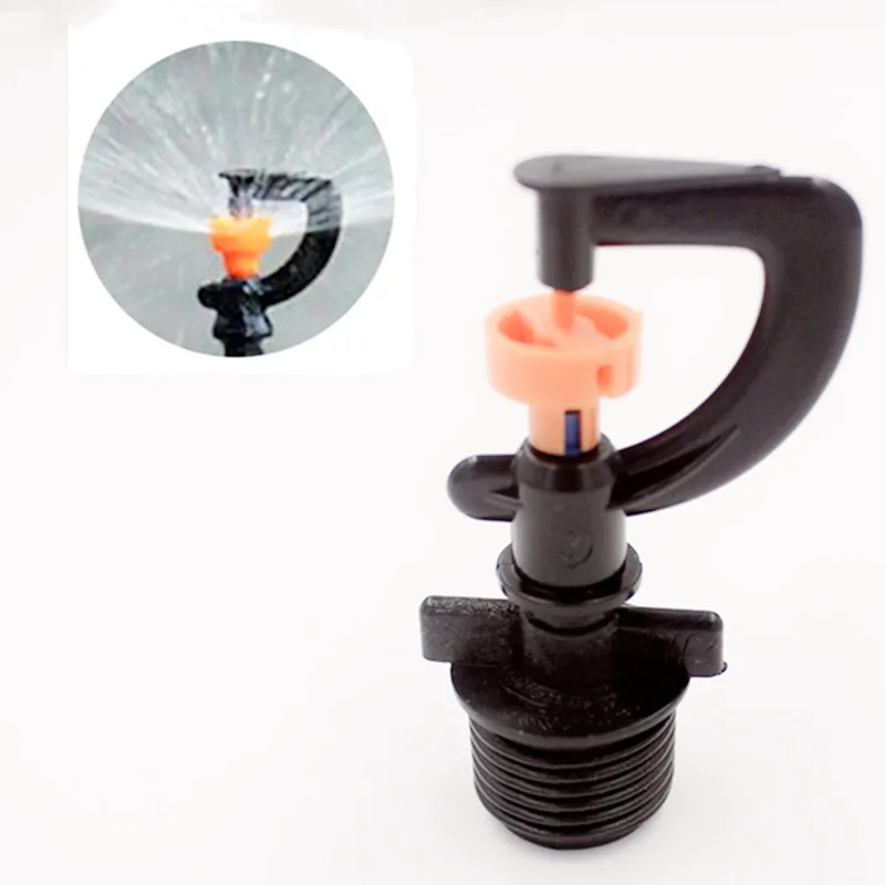 

100pcs Automatic Irrigation Sprayer With 1/2" Male Garden Micro Irrigation Sprinkler Greenhouse Rotating Nozzle M108