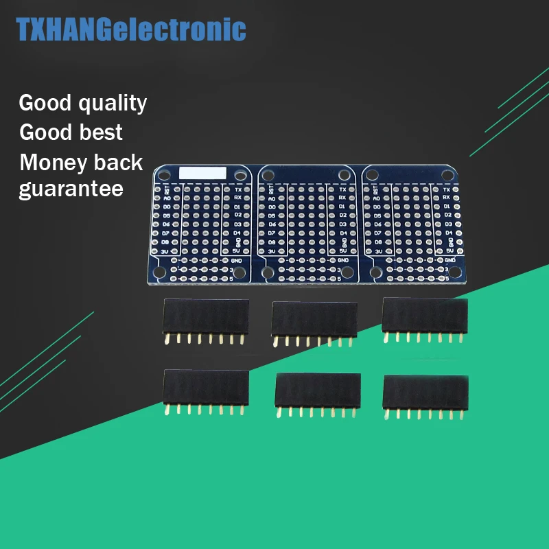 10pcs For WeMos D1 mini ProtoBoard Shield Triple perf board Compatible | Электронные компоненты и принадлежности