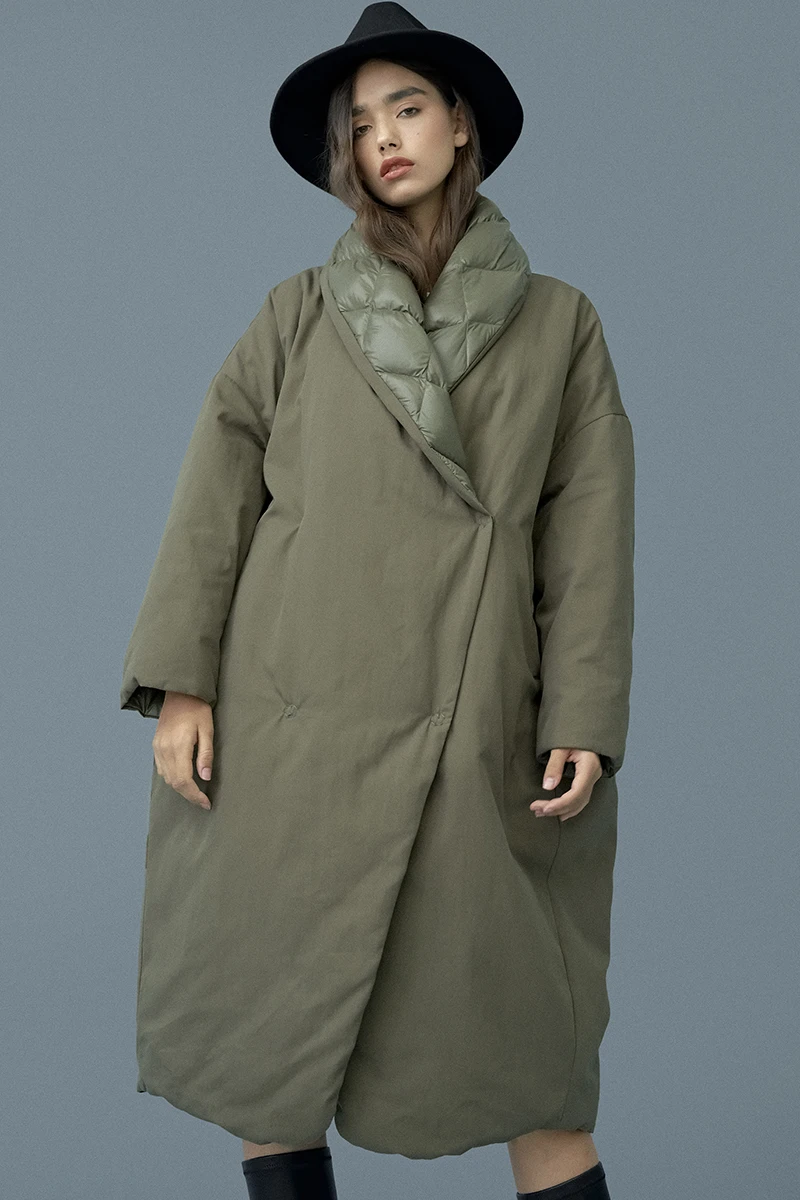 Линетт's CHINOISERIE осень зима дизайн для женщин Винтаж Свободные с капюшоном толстые белые пуховики и пальто