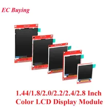 Unidade de módulo display lcd, tela colorida 1.44/1.8/2.0/2.2/2.4/2.8 Polegada tft st7735 ili9225 ili9341 interface spi 128*128 240*320
