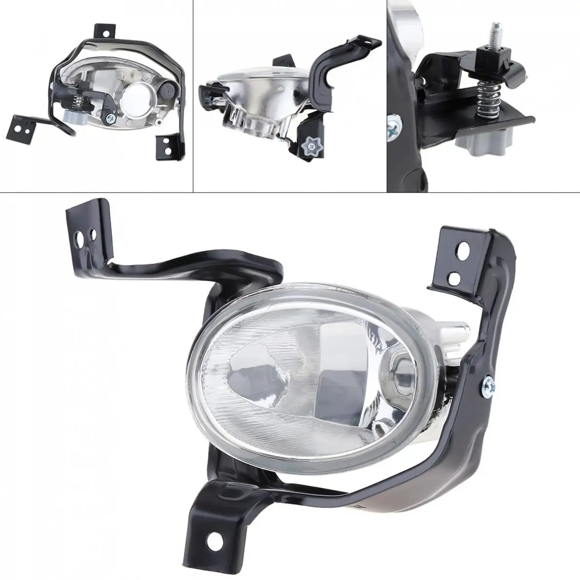 1pcs Round Chrome Housing Clear Lens Car Fog Light Right Side Front