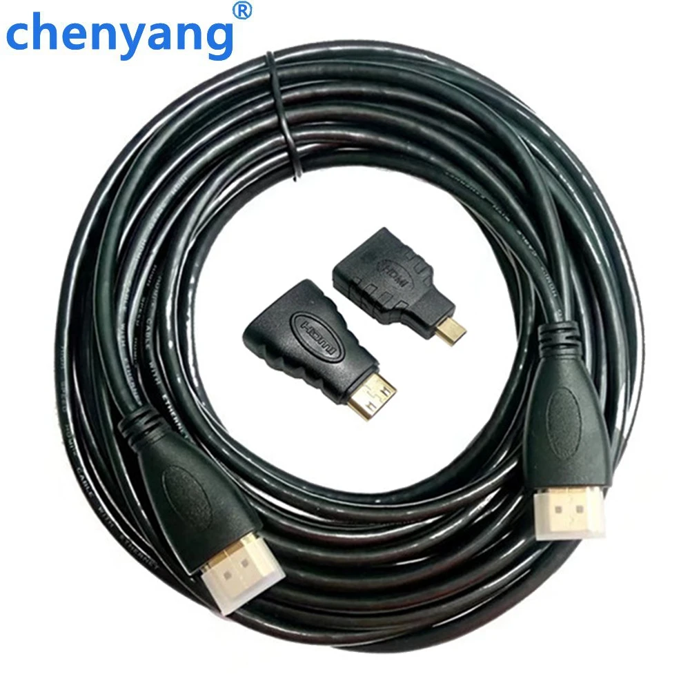 3 в 1 HDMI к Mini Micro кабель для Xbox 360 HDTV 1080P мобильный позолоченный адаптер|hdmi cable|micro hdmi