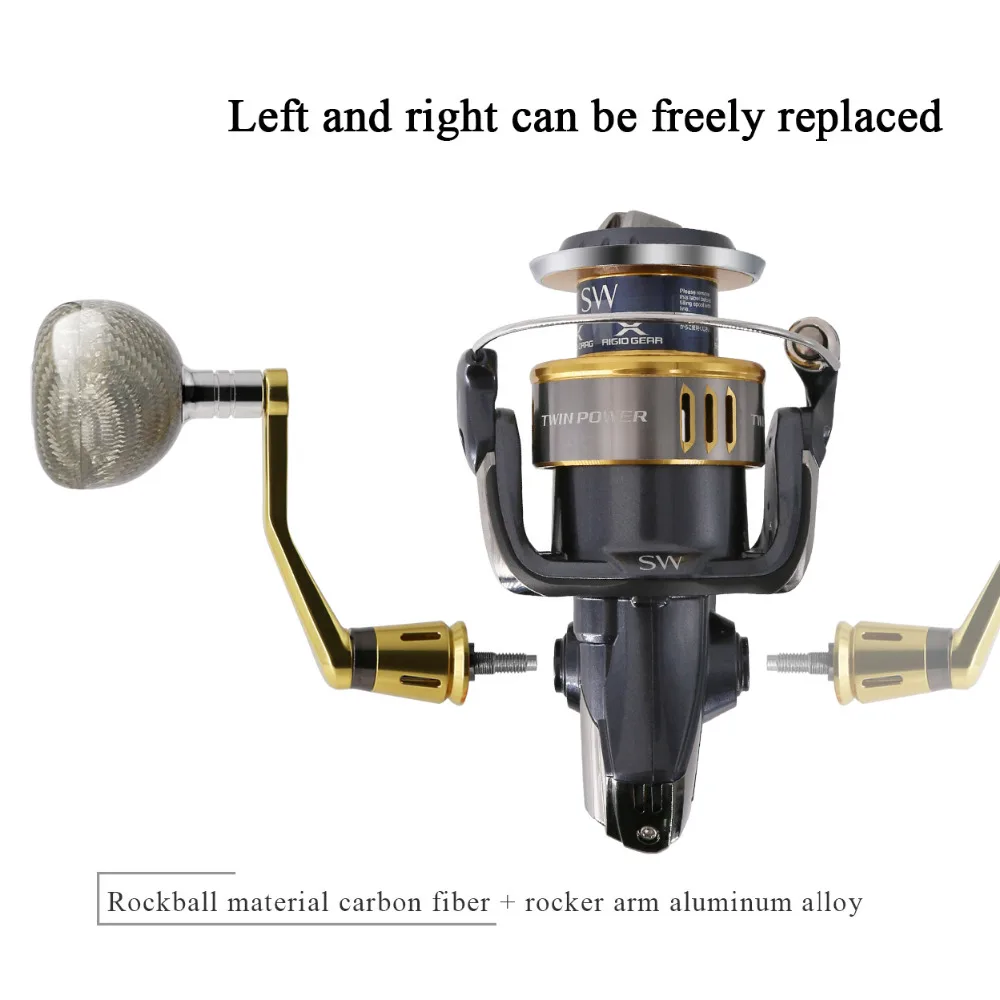 SANLIKE سبائك الألومنيوم الصيد بكرة مقبض مقبض ل shimano بكرة 4000-6000 معدات الصيد الغزل بكرة طوي الروك