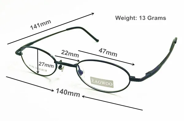 Очки из чистого титана, маленькая оптическая оправа, подходящая для высокопрочных мощных очков по рецепту, очки овальной формы 1699