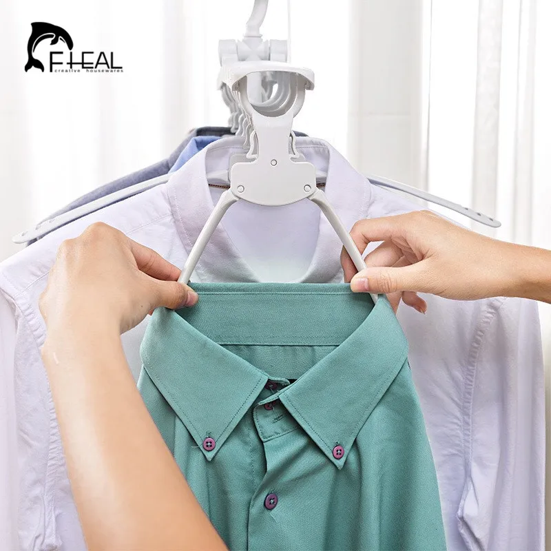 FHEAL 1pc Magic Hanger Storage Rack Eight in one Clothes Stand Plastic