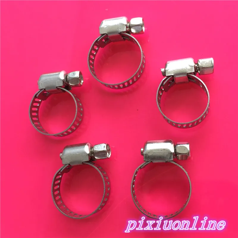 

5pcs K118Y 9-16mm Stainless Steel Strength Snap Pipe Tube Hose Hoops Powerful Clip High Quality On Sale