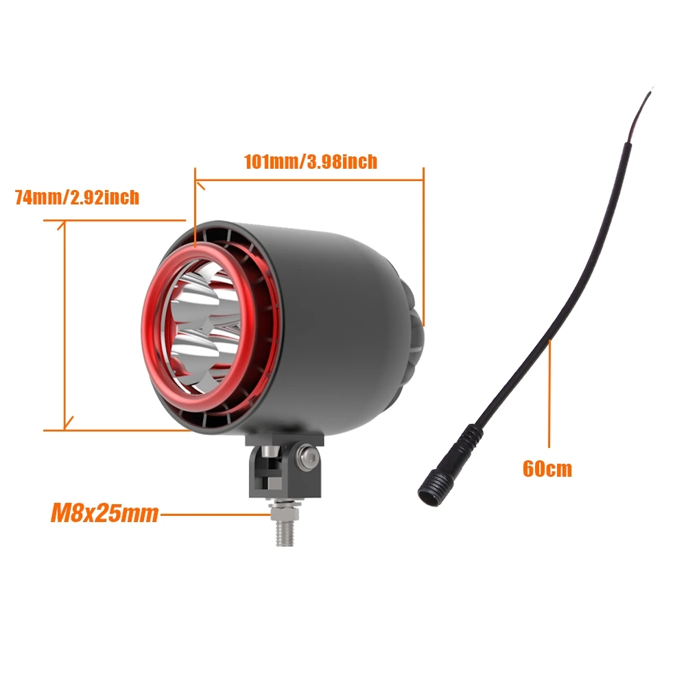  Bosmaa M211 Turbo LED Headlight Spotlight 3400Lm 6000K White For Car Motorcycle Fog Light Headlamp  - 32892319586
