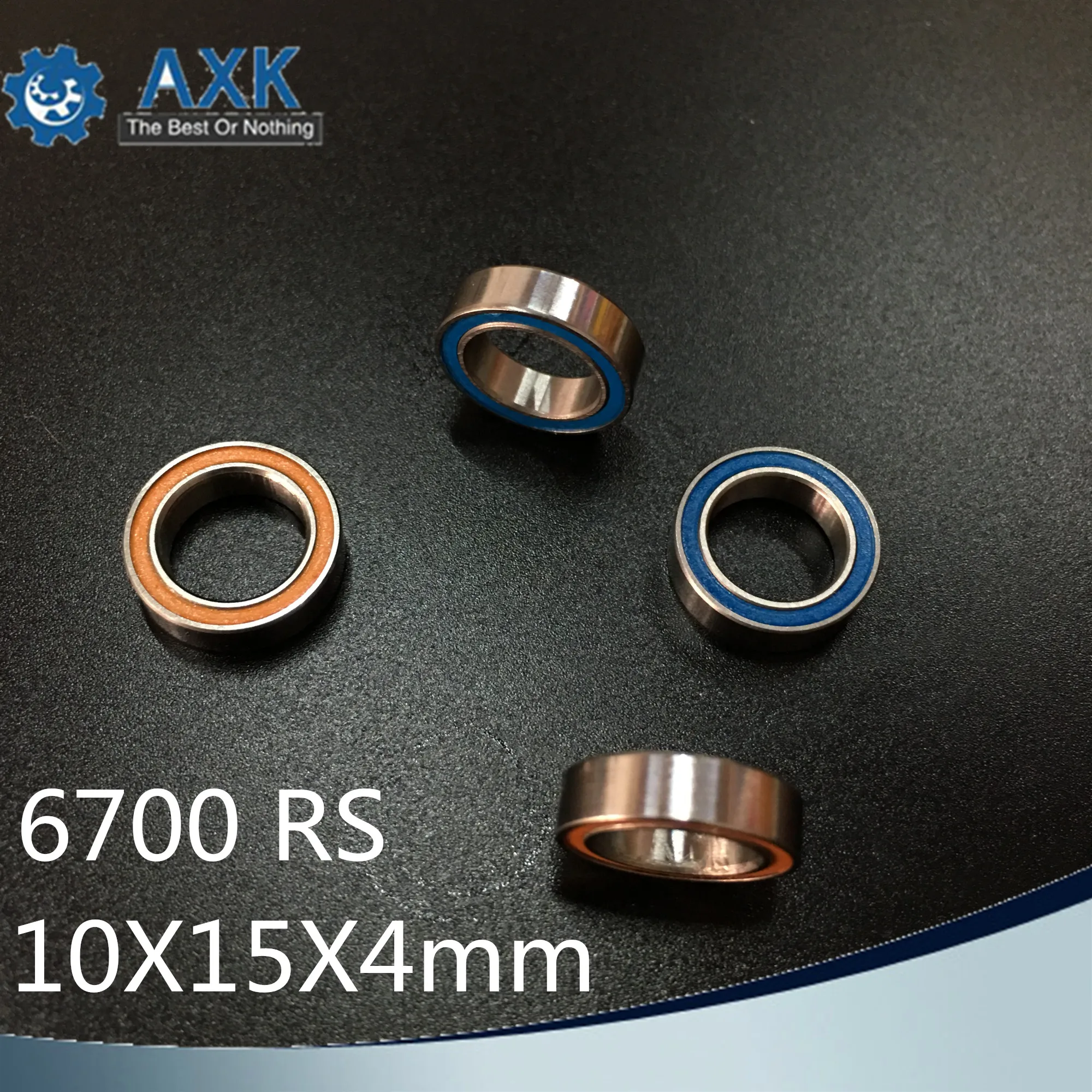 

6700RS Bearing 10PCS 10x15x4 mm ABEC-3 Hobby Electric RC Car Truck 6700 RS 2RS Ball Bearings 6700-2RS Blue/Orange Sealed