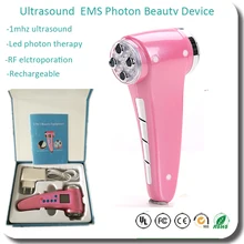 1MHZ Ultrasound RF Radio Frequency Skin Tightening Face Lift Led Photon Rejuvenation Facial Beauty Massager