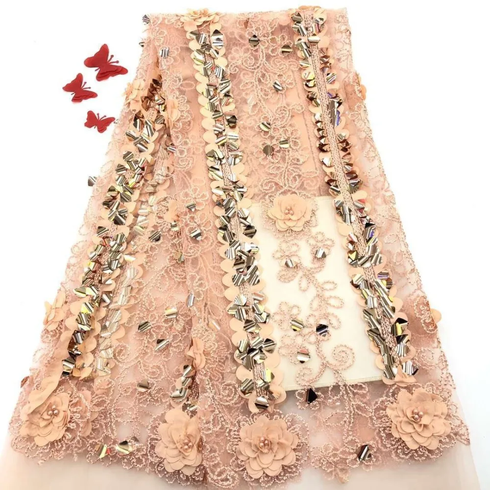 Французская Румяна Madison, розовая кружевная ткань, тюль, чистая ткань,, высокое качество, африканская кружевная вышивка, африканские кружева с 3D цветами