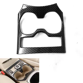 

YAQUICKA Carbon Fiber Style Car Interior Water Cup Holder Panel Frame Trim Sticker Styling For Nissan X-Trail 2014-2017 2.5T 4WD