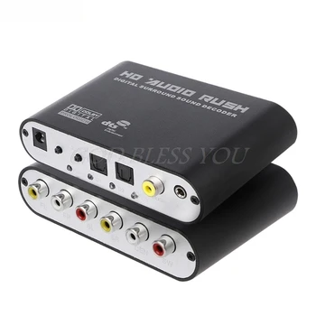 

Digital DTS AC3 Optical To Analog 5.1CH Surround Audio Sound Decoder Coaxial To 6RCA Drop Shipping