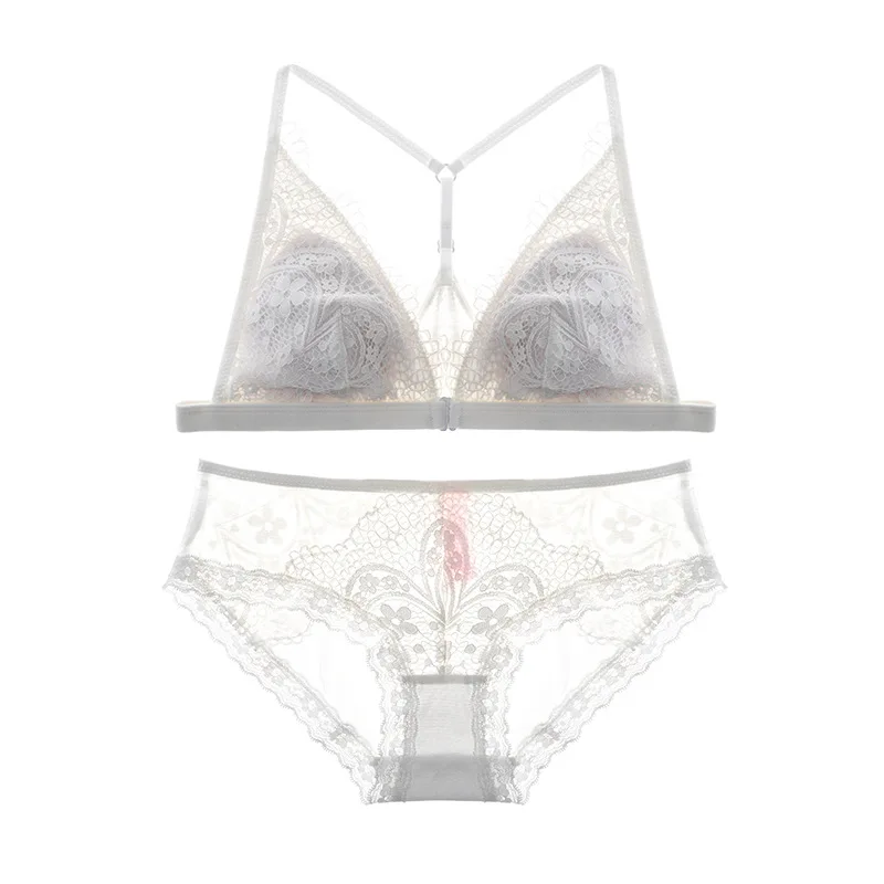 sexy mousse lace front closure Y-line straps bra and panties sets thin cup bralette sexy black white new arrival women lingerie sexy mousse lace front closure Y-line straps bra and panties sets thin cup bralette sexy black white new arrival women lingerie