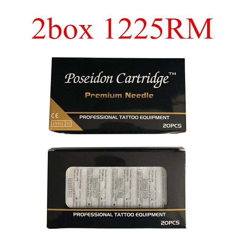 

Tattoo Needles Cartridge 40PCS Cartridge Tattoo Needle Round Magnum 1225RM 1025RM Disposable Medical Sterilize Supply