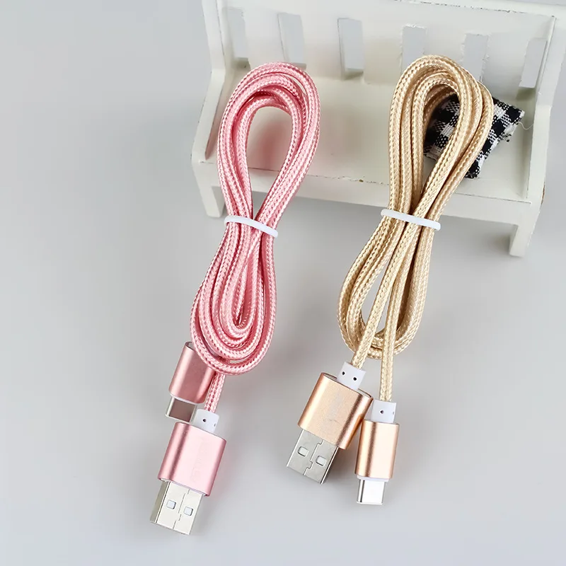 

1M Nylon Micro USB v2.0 Port Cable for Samsung Xiaoni HTC Huawei Fast Charge wire Microusb Mini USB Mobile Phone Cables