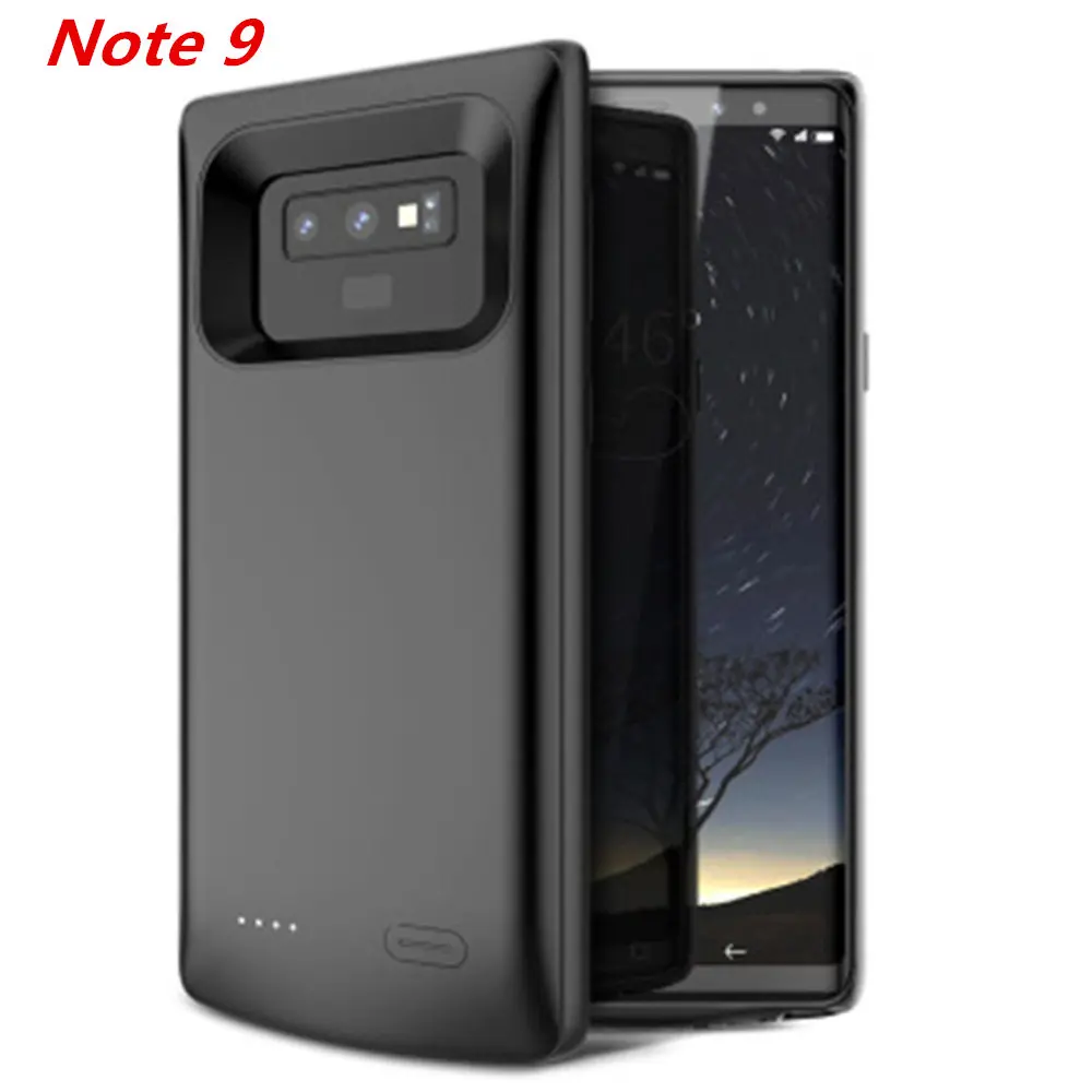 Чехол для аккумулятора для samsung Galaxy S9 S8 Plus Мягкий чехол из ТПУ для зарядки телефона для samsung Note 8 Note 9 чехол для аккумулятора - Цвет: Note 9 Black
