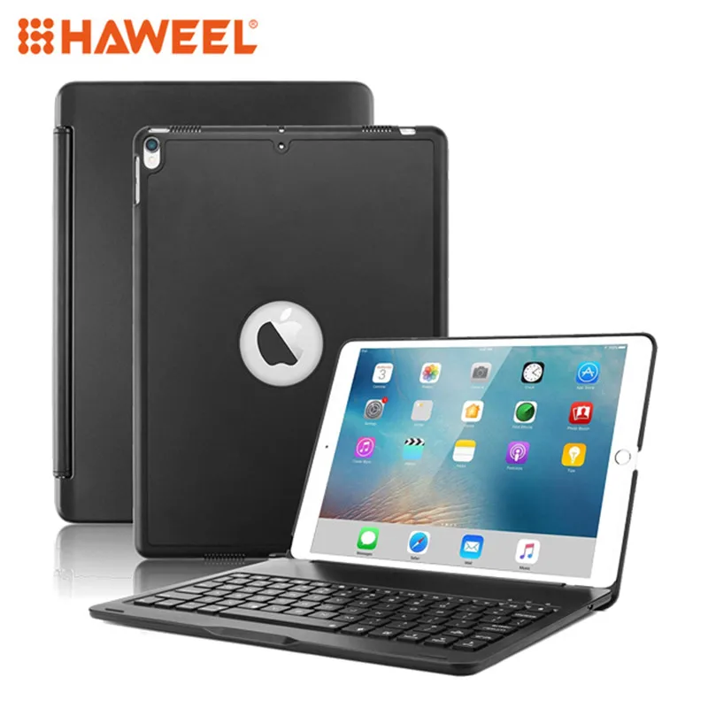 Haweel 7 подсветка iPad Жесткий Чехол для iPad Pro 10,5 дюймов A1701()/A1709() с клавиатурой и кронштейном