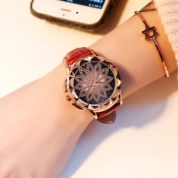 

2019 Soxy Women Watch Rose Gold Leather Strap Female Watches Women ladies Clock Quartz Wristwatch reloj mujer zegarek damski
