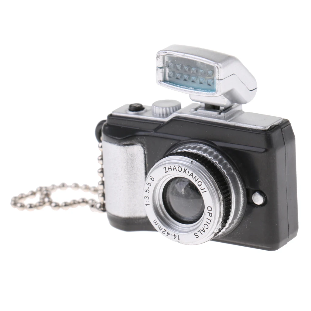 

Black Metal & Plastic Made Miniature SLR Camera for 1:12 Scale Dollhouse Furniture Decor Kits