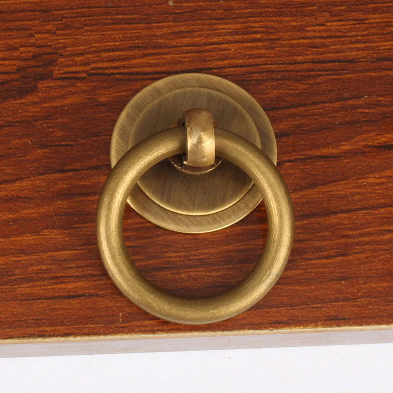 20 шт./лот, латунный шкаф с ручками, дверное кольцо для шкафа, мебельный ящик для двери