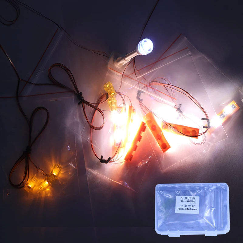 Led Light Set For Lego Building City Street 10243 Parisian Restaurant Toys Compatible 15010  Blocks Creator City Street Lighting (5)