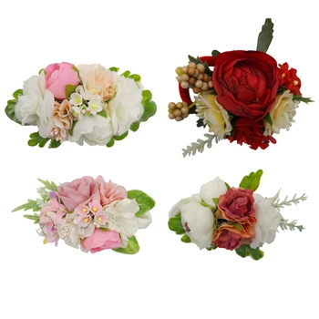 

10pcs/lot Faux Satin Flower Nylon Headband 2019 Newly Arrival Flower Crown Headband Baby Girls Hair Accessory Kidocheese