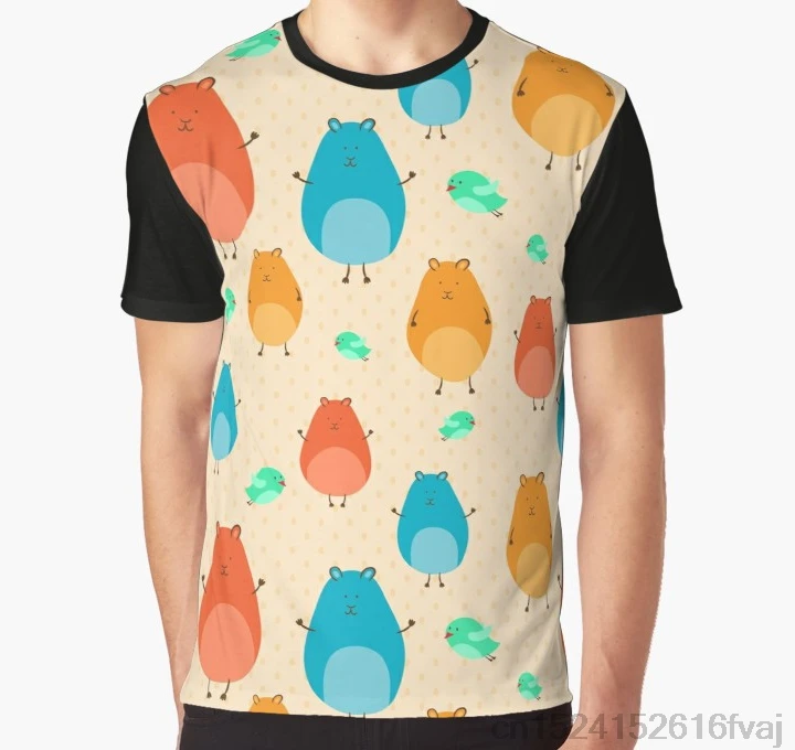 

All Over Print Women T Shirt Men Funny tshirt Cartoon funny hamsters Graphic T-Shirt
