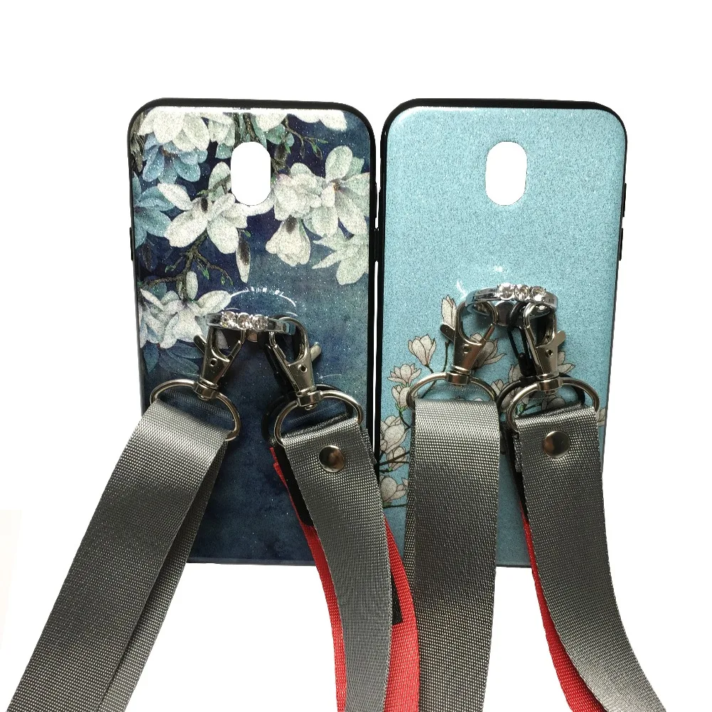 

case for samsung galaxy j7 pro j5 pro j3 pro 2017 case cover glitter bling flower diamond ring holder shoulder strap tpu+pc shel