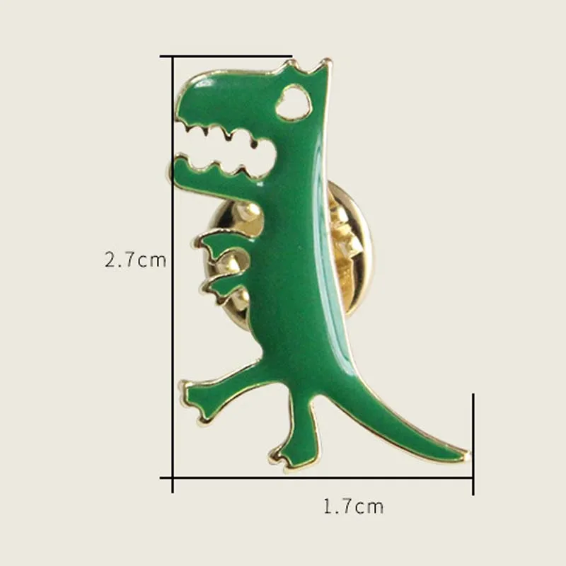 

Fashion Dinosaur Animal Lapel Pins 1 pices sale child pins Zinc Alloy Casting And Enamel Epoxy Emblem Lapel Pins Gifts For Fun