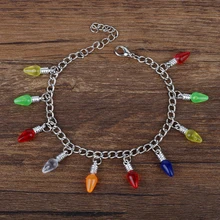 HANCHANG странные вещи Рождественская елка огни браслеты с подвесками для женщин девочек звено цепи браслеты браслет