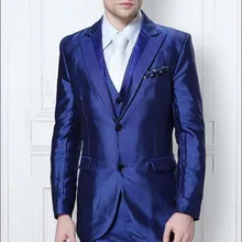 Мужские костюмы с отворотами Королевского цвета, Custome Homme, модные смокинги, приталенный костюм Masculino для мужчин(пиджак+ брюки+ галстук+ носовые платки+ жилет