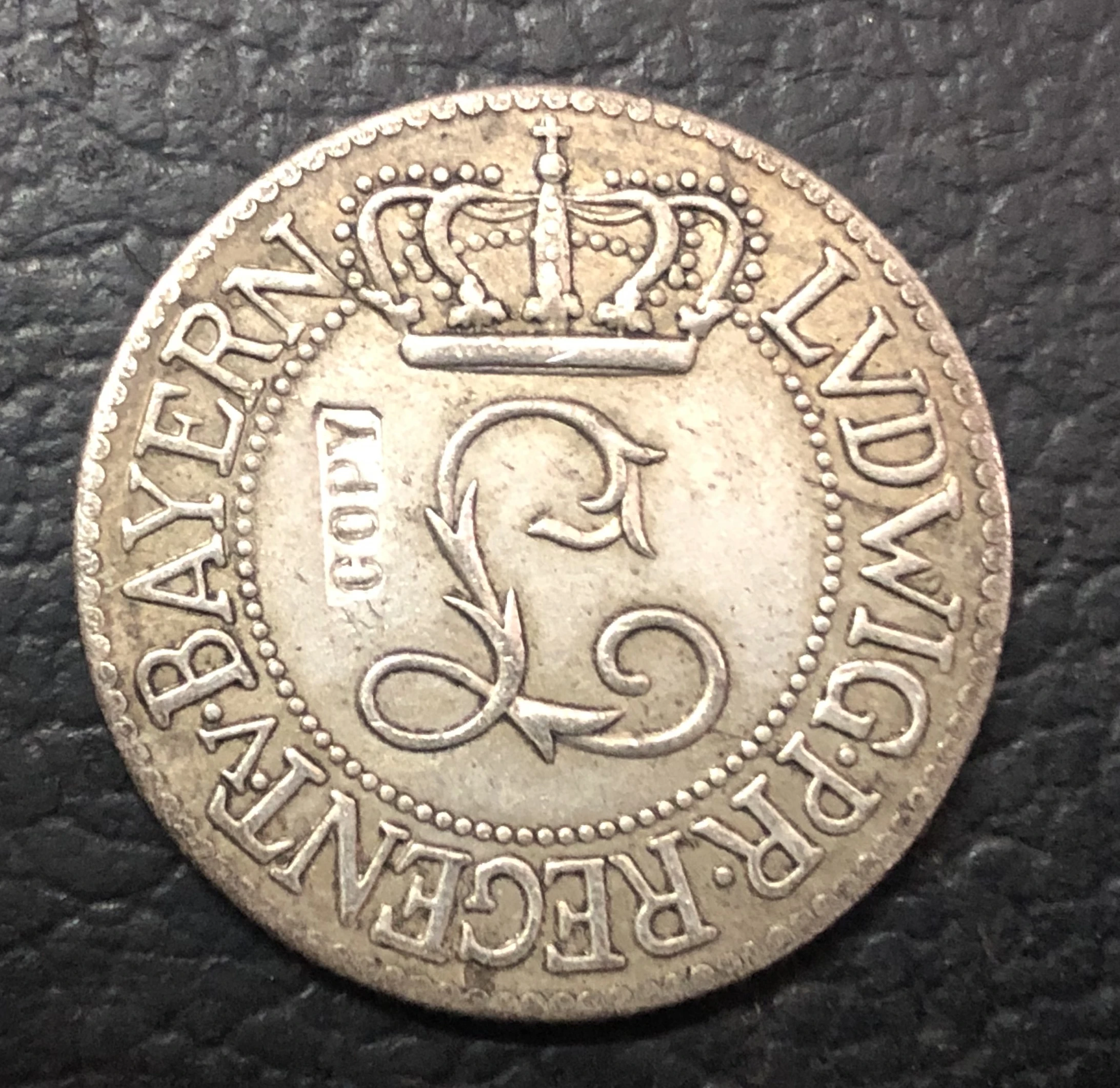 1913 ludwig Sans, серебряная медаль короля Бавария