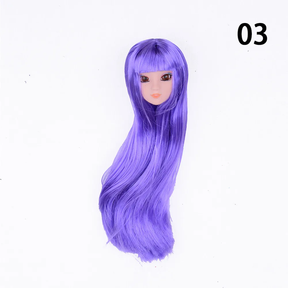 3D супер размер глаза кукла голова с прямыми длинными волосами для 1/6 BJD diy голова акриловые глаза голова для кукла с подвижными суставами тело голова игрушка