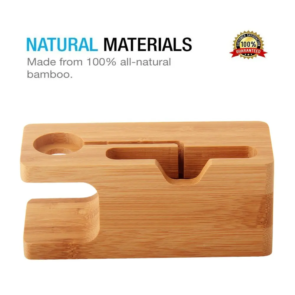  XMXCZKJ Wooden Charging Dock Station for Mobile Phone Holder Stand Bamboo Charger Stand Base For Ap