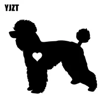YJZT – autocollant de voiture en vinyle imperméable noir/argent, 14CM x 11.8CM, Standard Poodle adopter, C2-3164