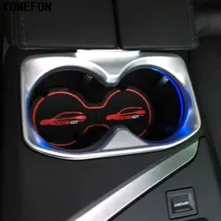 Tomefon для Peugeot 3008 GT 2017 2018 ABS Матовый центральной консоли спереди держатель стакана воды салона крышка отделка 1 шт./компл