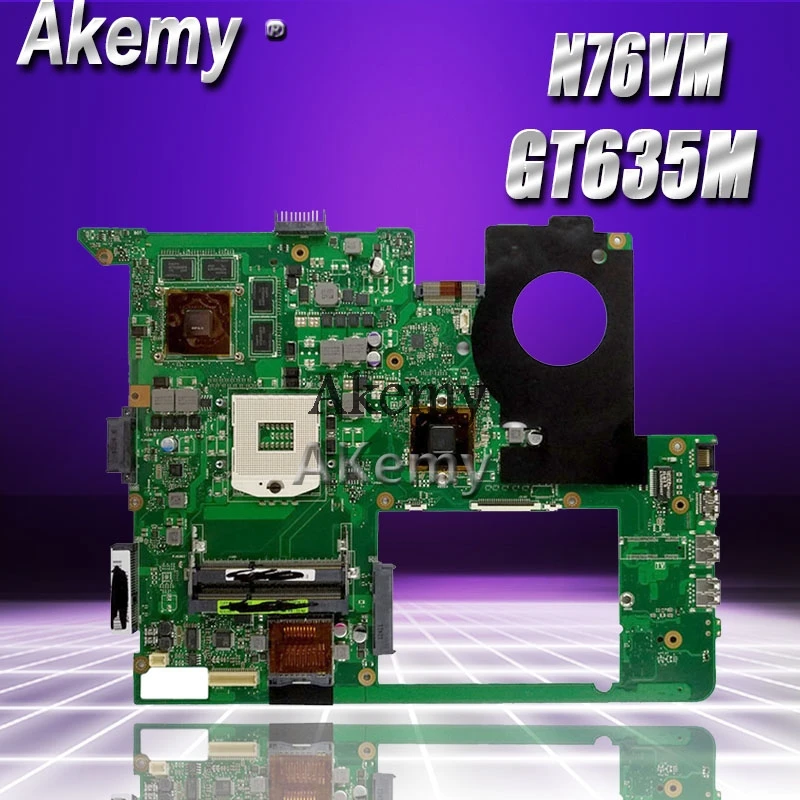 

Akemy N76VM Laptop motherboard for ASUS N76VM N76VZ N76VJ N76V Test original mainboard GT635M