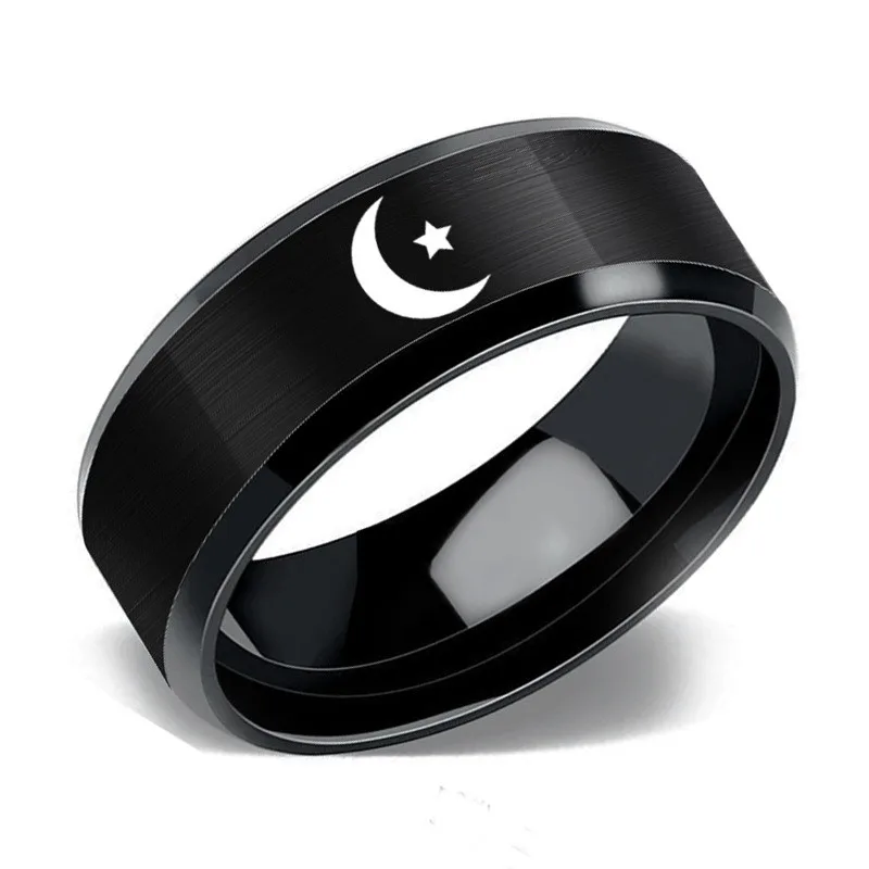 Новое модное арабское мусульманское религиозное мужское кольцо из нержавеющей стали, кольца для молитвы, ювелирные изделия для мужчин и женщин, подарок Вечерние - Цвет основного камня: C