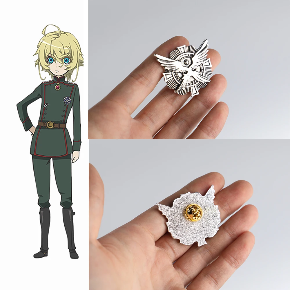 

Anime Saga of Tanya the Evil Badge Cosplay Tanya Von Degurechaff Pins Brooches Accessories Metal Souvenir Party Prop