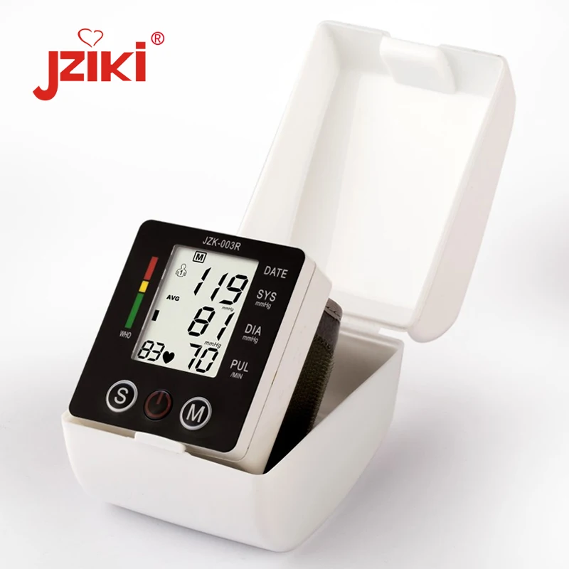 

JZIKI Digital pulse wrist bp Blood Pressure Monitors meters tonometer pulsometro sphygmomanometer cuff health care monitors