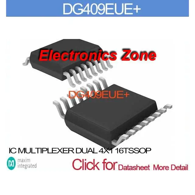 DG409EUE+ IC MULTIPLEXER DUAL 4X1 16TSSOP DG409EUE 409 DG409 DG409E