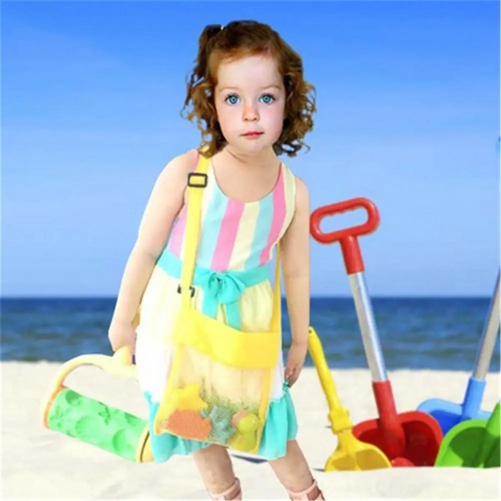 Портативное детское хранилище для игрушек, сумка для игрушек, сумка-тоут, сетчатая Детская сумка для хранения игрушек, для хранения песка, пляжа, сетчатая сумка для инструментов, коллекция сетчатых сумок