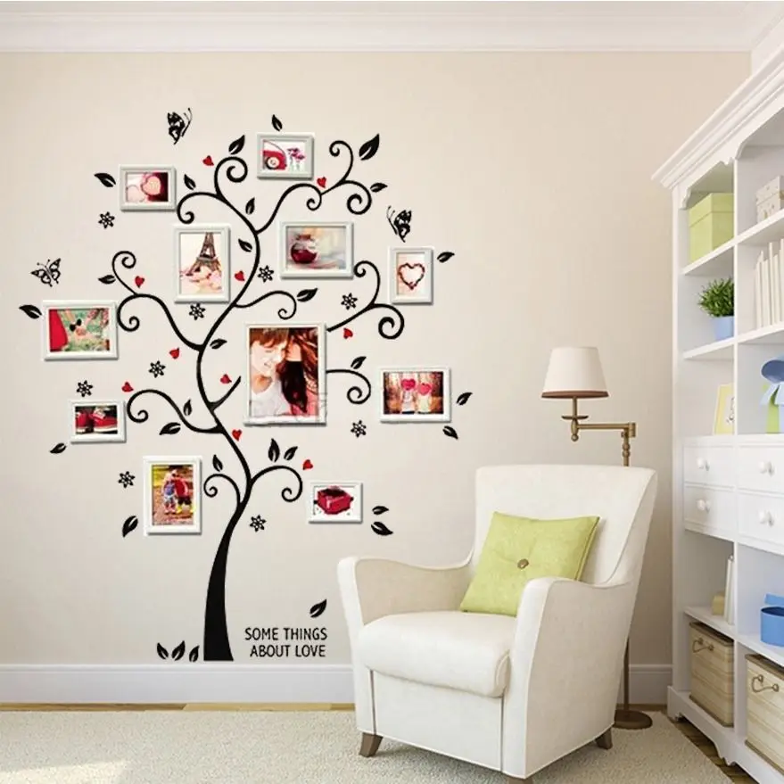 

Hot Home Decor Frame Tree Photo Family Memory Wall Stickers Removable Vinyl Decal