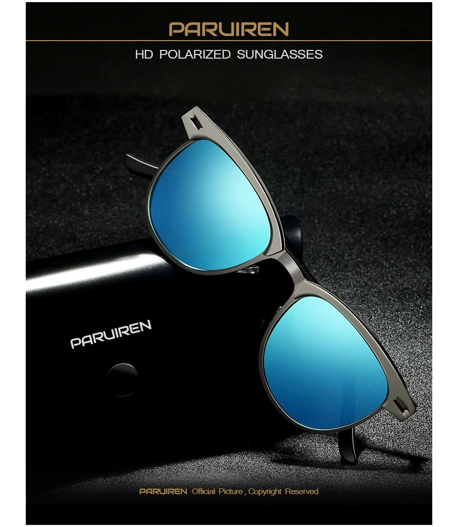 Round Sunglasses Men Polarized Vintage Aviator 2