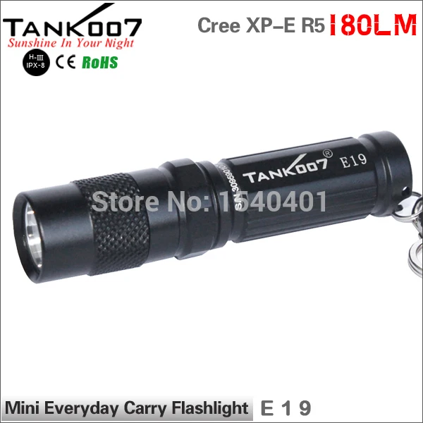 TANK007 E19 CREE 180 люмен 3 режима яркий светодиодный фонарик aa батареи torchlight брелок