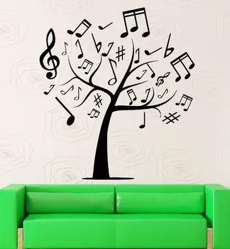 

Wall Stickers Tree Sheet Music Cool Room Decor Vinyl Decal for Window Furniture Pattern Modern Plastic Single-piece Package XLL